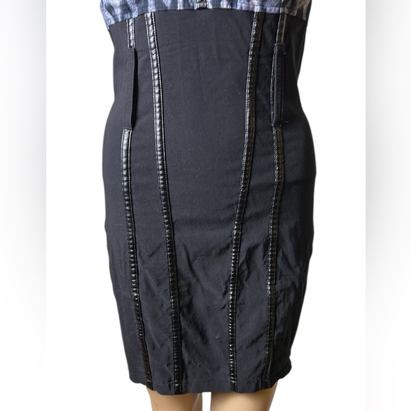 Vintage tie wrap halter corset dress,animal print,bustier,goth,bodycon,sexy - Picture 4 of 17